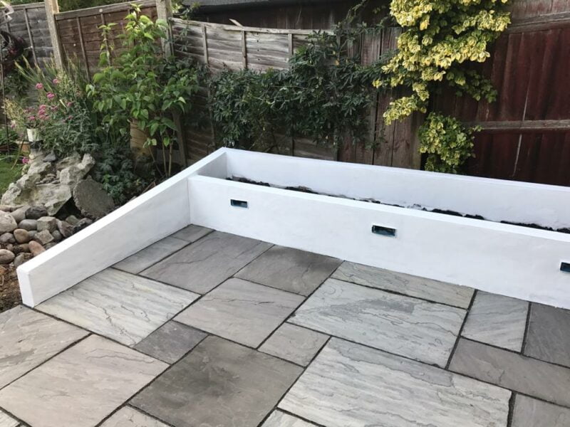 New Patio With Kindle Grey Indian Sandstone Basildon, Essex