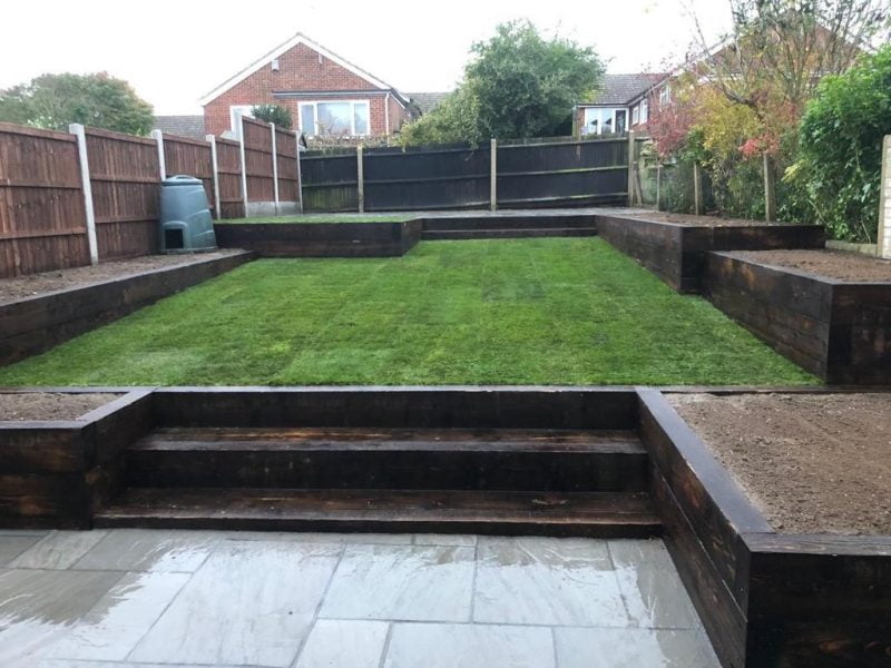 New Patio With Sleepers in Essex