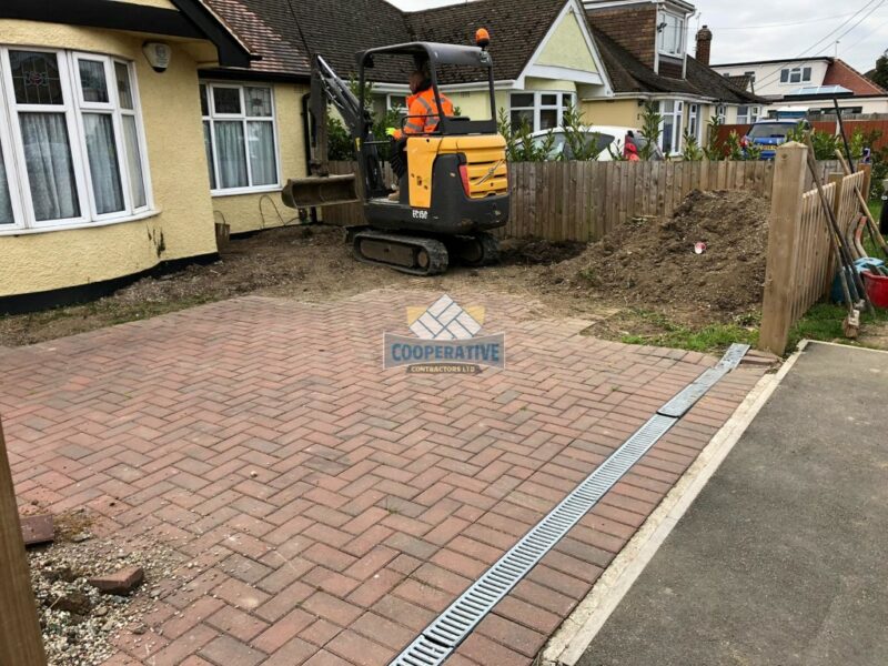 Ash Grey Block Paved Driveway in Wickford, Essex