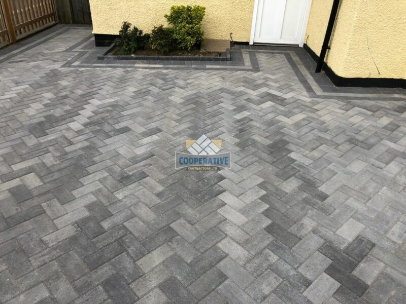 Ash Grey Block Paved Driveway in Wickford, Essex