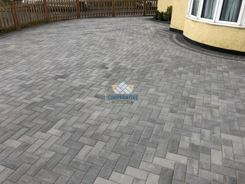 Ash Grey Block Paved Driveway in Wickford, Essex