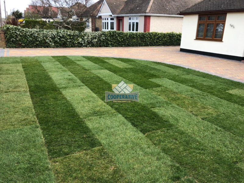 Autumn Gold Block Paved Driveway in Rayleigh, Essex