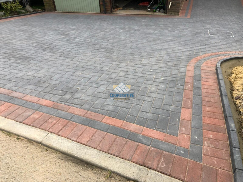Charcoal and Brindle Block Paved Driveway in Basildon, Essex