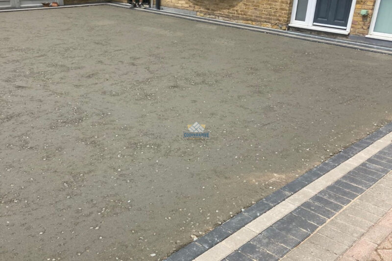 Grey Resin Bound Driveway with Charcoal Edge in Rayleigh, Essex