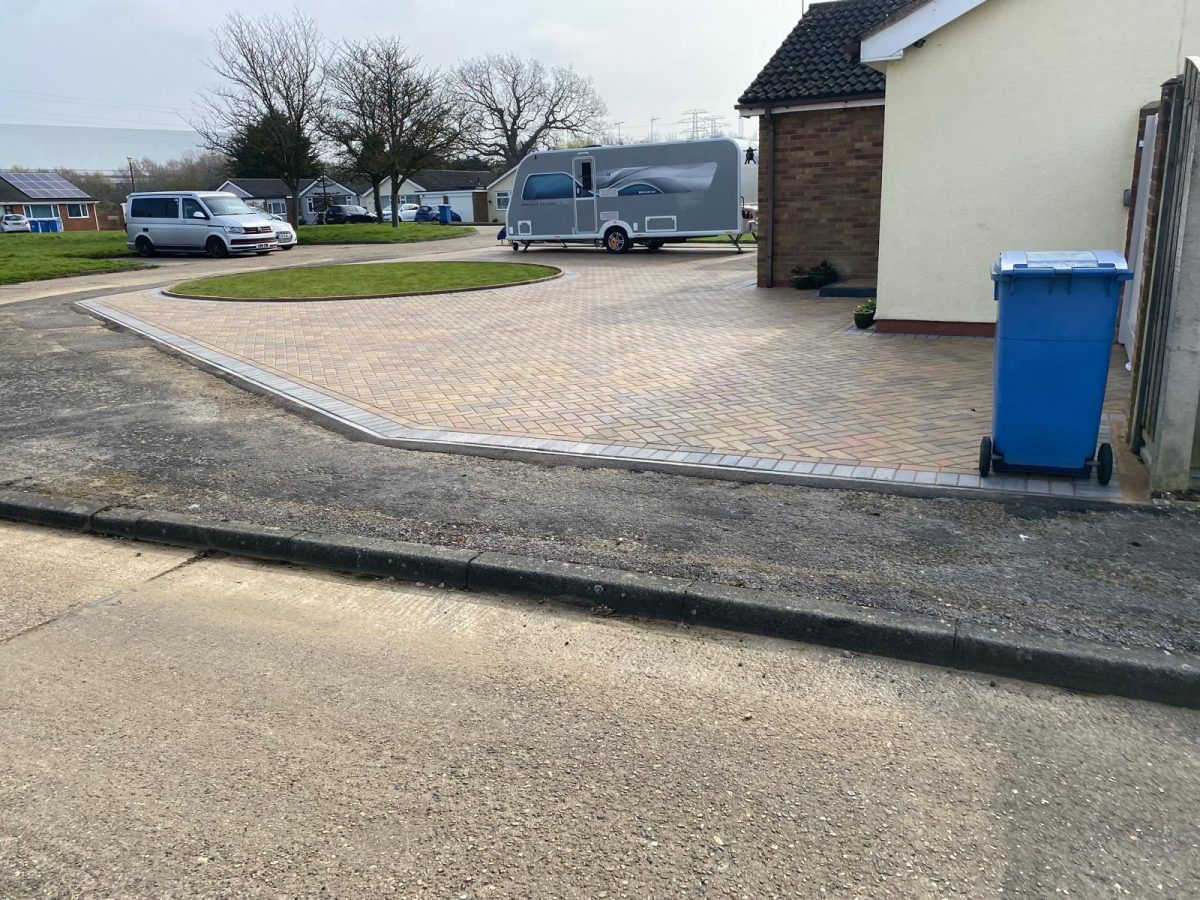 Block paving laid on a driveway in Thundersley