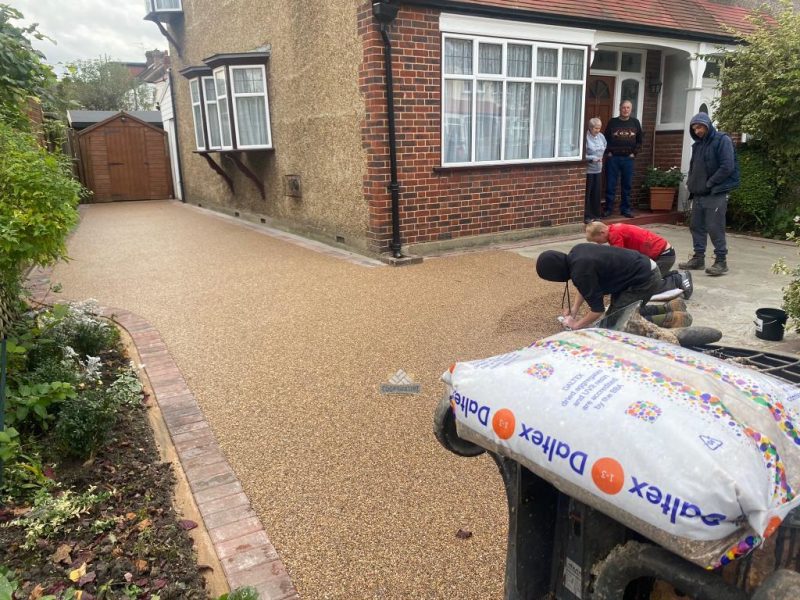 New driveway finished with resin in Ingatestone